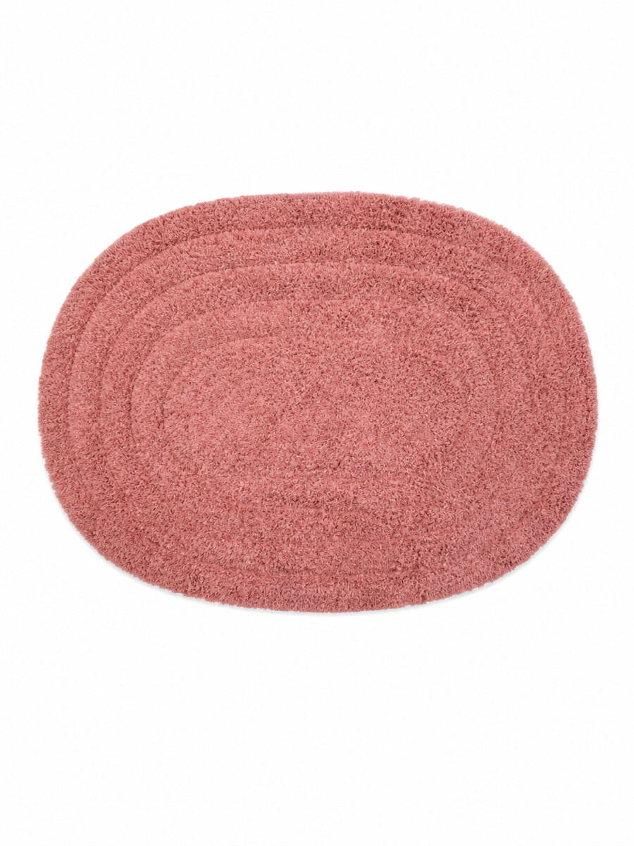 ALFOMBRA DE BAÑO OVAL COTTON - TERRACOTA 