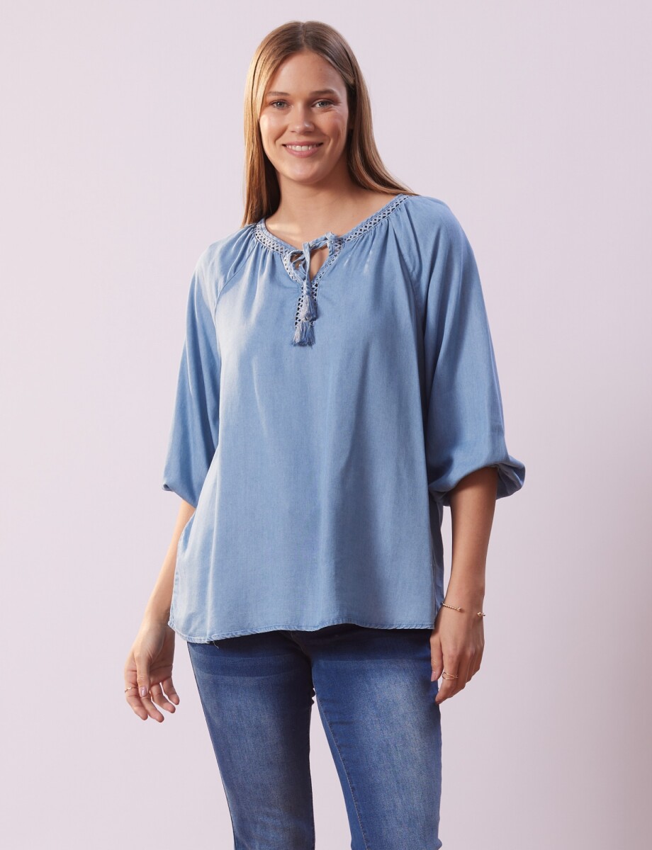 Blusa Tencel Cordel - Jean Claro 