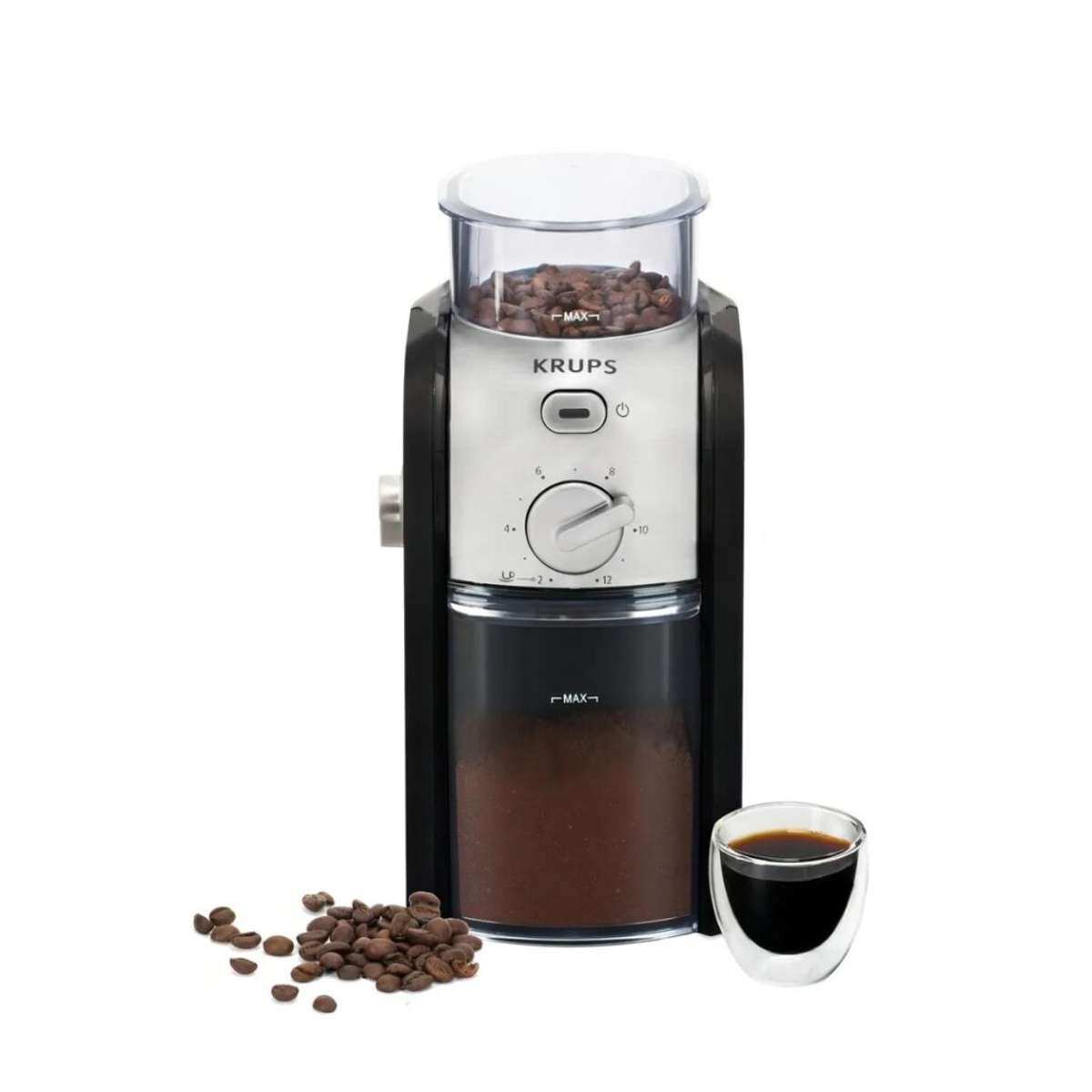 Molinillo De Café Profesional Krups Gvx242 17 Ajustes De Triturado Potencia 100 W - Negro 