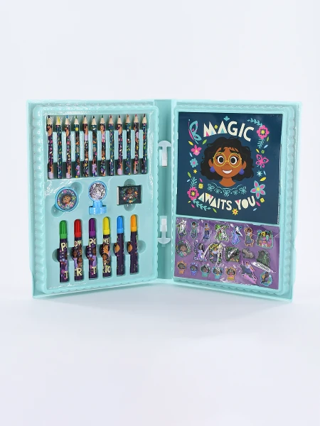 SET VALIJA DE ARTE DE ENCANTO DE DISNEY VERDE AQUA