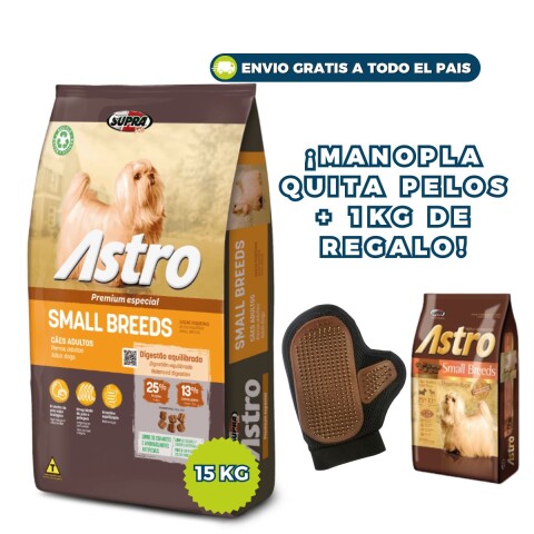 ASTRO PERROS ADULTOS RAZAS PEQUEÑAS 14 KG + 1 KG + GUANTE QUITA PELOS DE REGALO ASTRO PERROS ADULTOS RAZAS PEQUEÑAS 14 KG + 1 KG + GUANTE QUITA PELOS DE REGALO