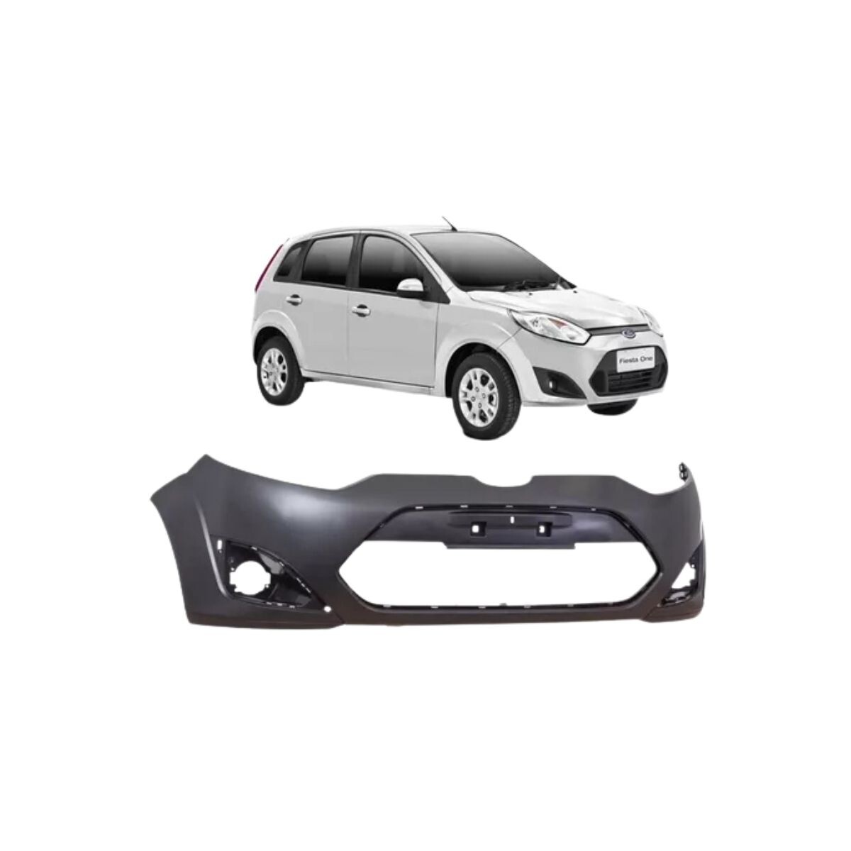 PARAGOLPE DELANTERO NEGRO LISO 