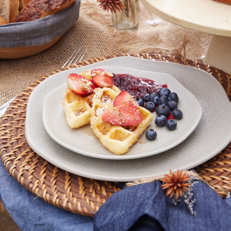 Plato Postre Concreto Reactivo 19.8 cm Gris Loza Plato Postre Concreto Reactivo 19.8 cm Gris Loza