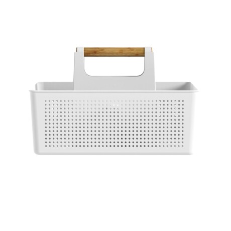 CESTA ALMACENAJE POLIPROPILENO BLANCO FLOW