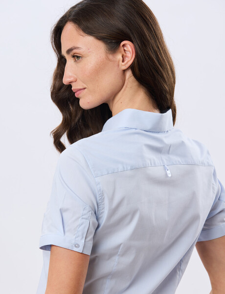 CAMISA RAYADA Celeste