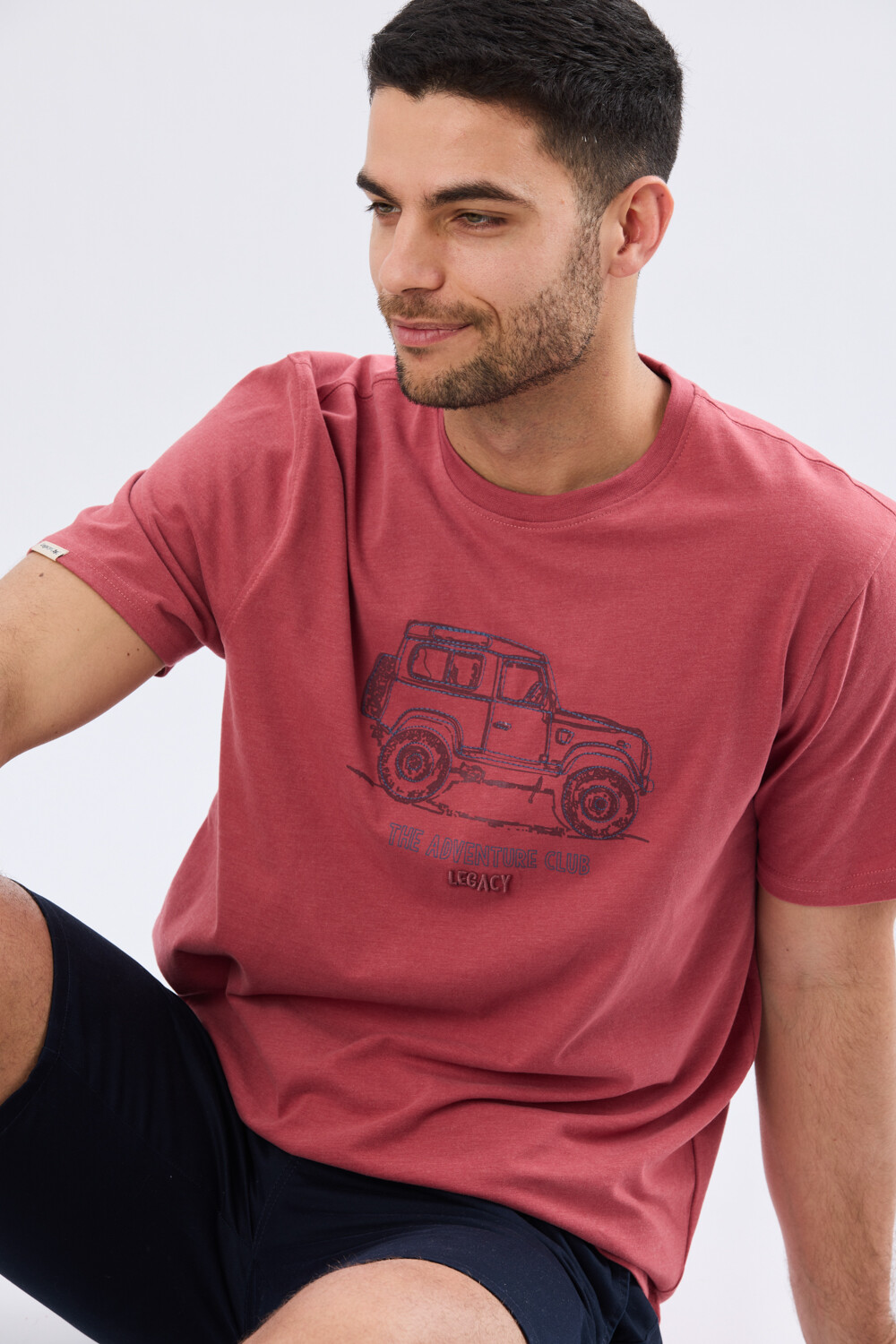 REMERA ESTAMPADA DE ALGODÓN Ladrillo