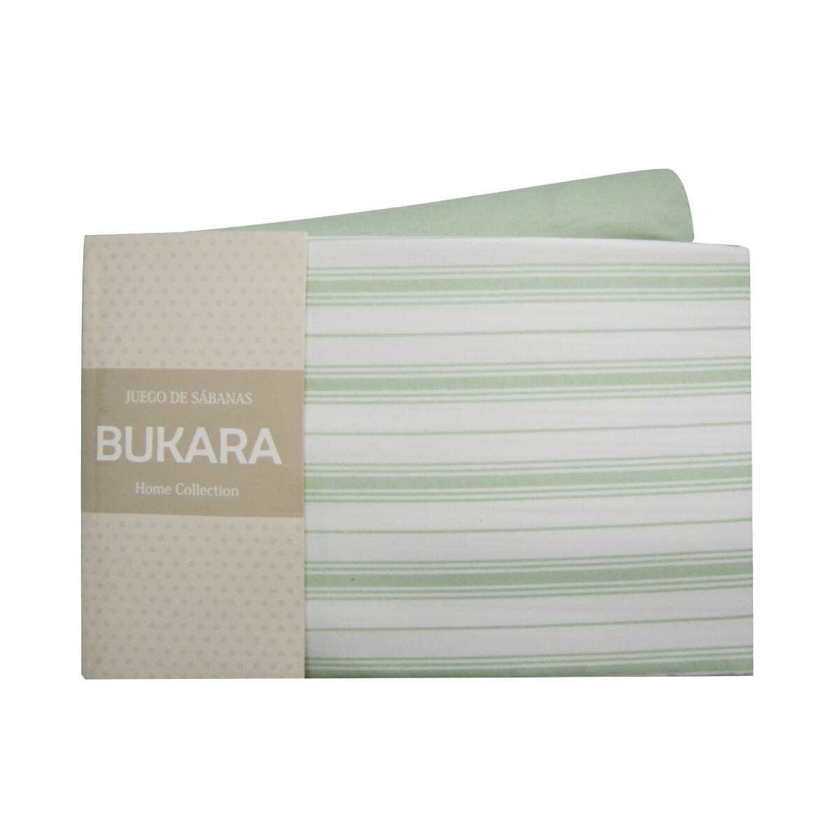 Juego Sábanas 2 plazas Bukara 100% Microfibra - 250 RAYAS MENTA 