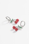 Caravanas aros cherry plateado