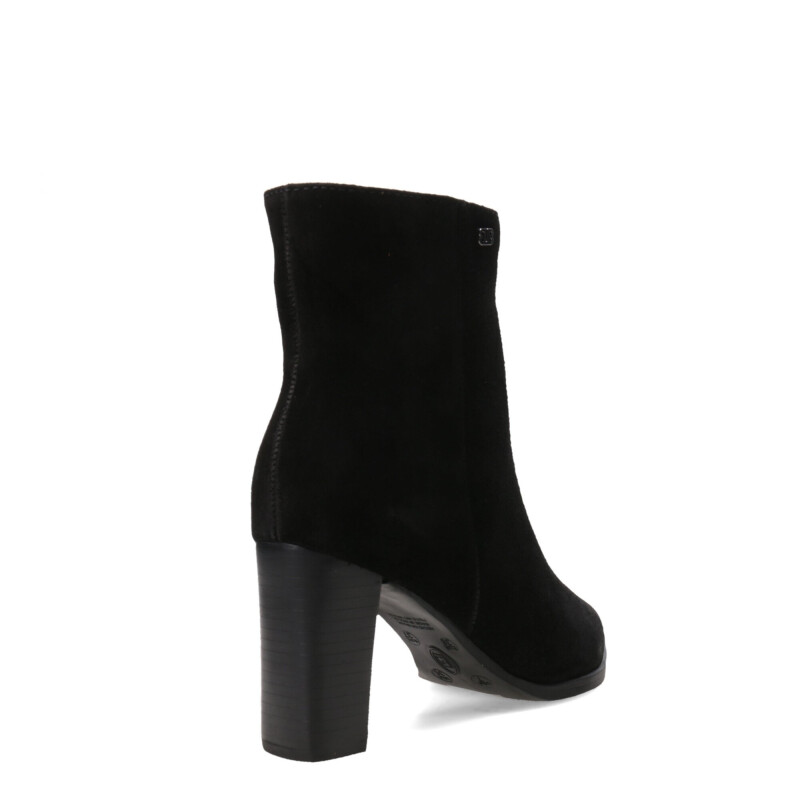 Botas de Mujer Bottero Caña Baja En Punta de Cuero Negro