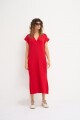 Vestido tejido canalé rojo