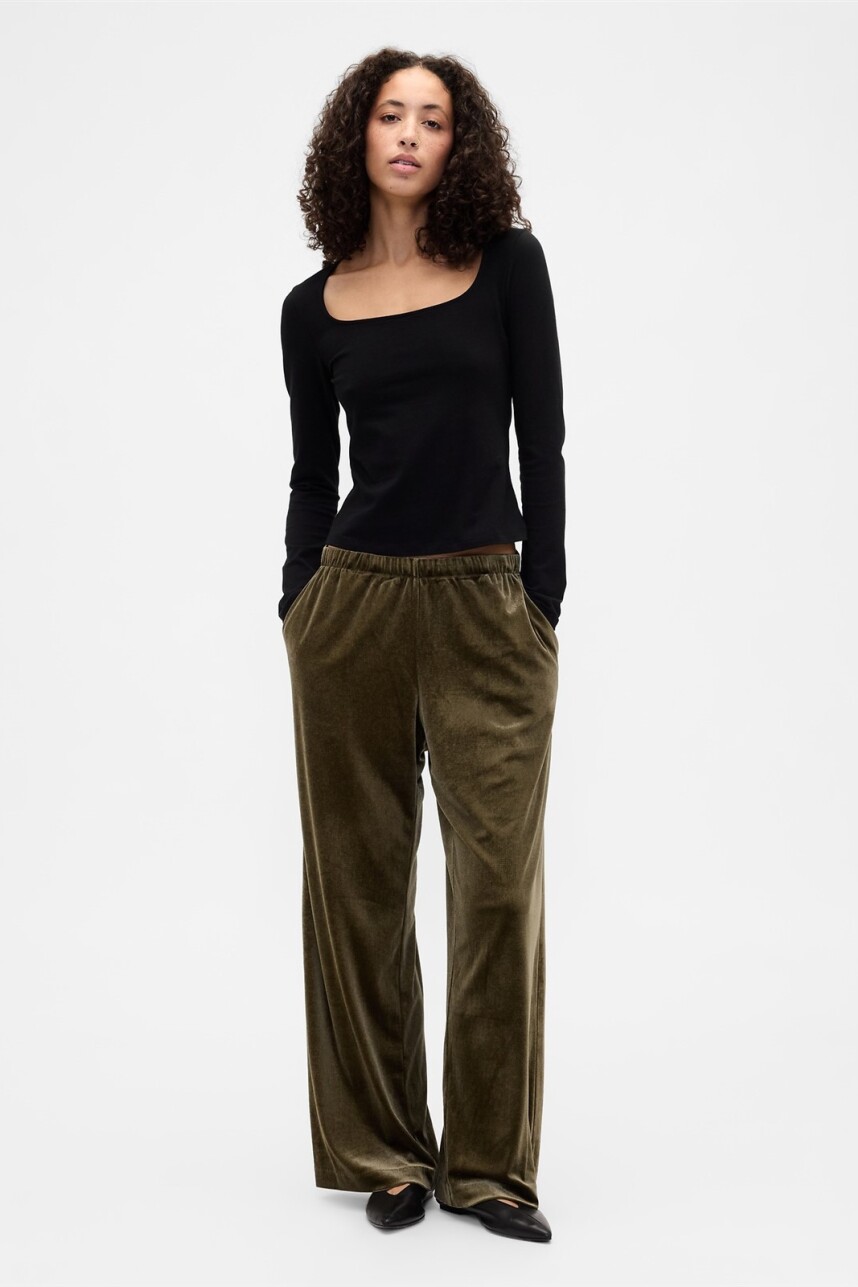 Pantalón Terciopelo Mujer Green Khaki 123