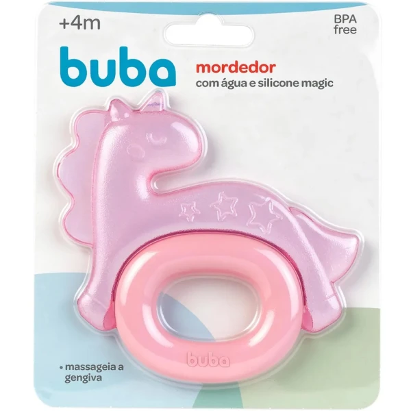 Mordillo gel y silicona magic BUBA unicornio rosa