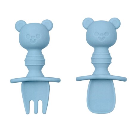 Mi primer Cubiertos silicona Osito azul