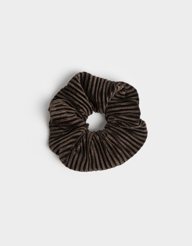 Skunzies Con textura Scrunchie - Marron Chocolate