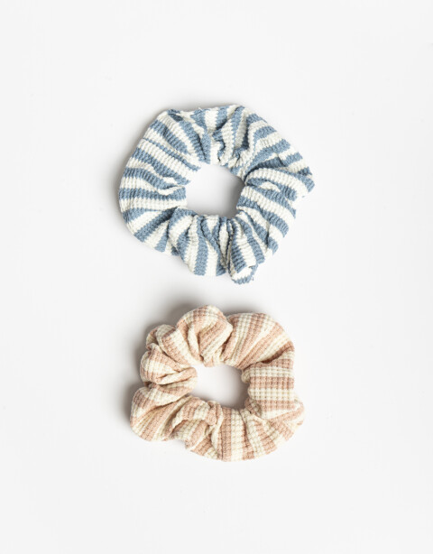 Skunzies Estampados Set De Scrunchies Estampadas - Combinacion Bicolor