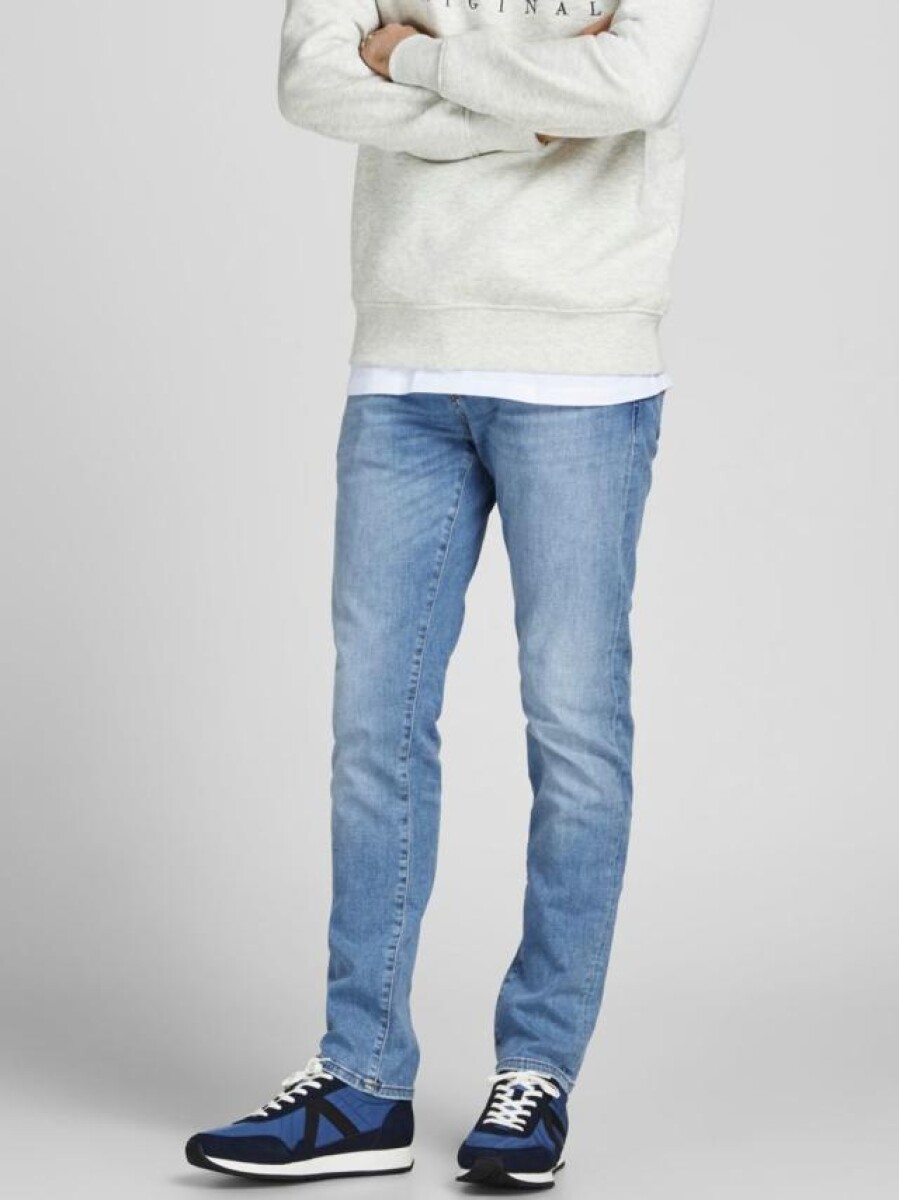 Jeans Slim Fit "glenn" Tejido Súper Elástico - Blue Denim 