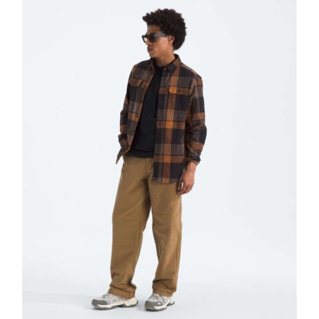 Camisa de Franela Arroyo Burnt Umber Macro Small