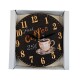 Reloj de pared mdf D28,8x3,5 cm FRESH COFFEE