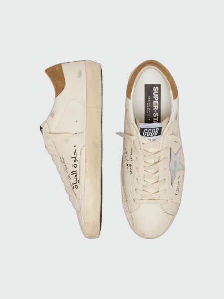 GOLDEN GOOSE - ZAPATILLAS SUPER STAR NAPPA CON ESTRELLA LAMINADA Y GAMUZA Alta Automática