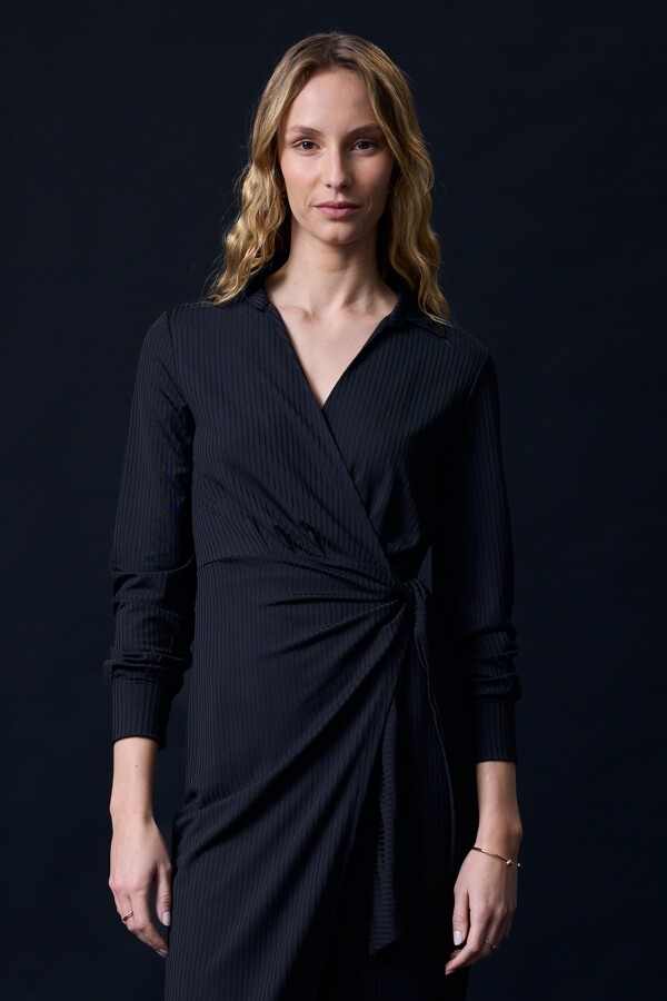 Vestido Cruzado NEGRO