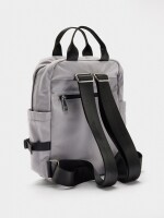 Mochila De Nylon Con Colgante crudo