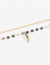 Collares Cortos Piedra Set De Collares Acero Y Piedras - Dorado