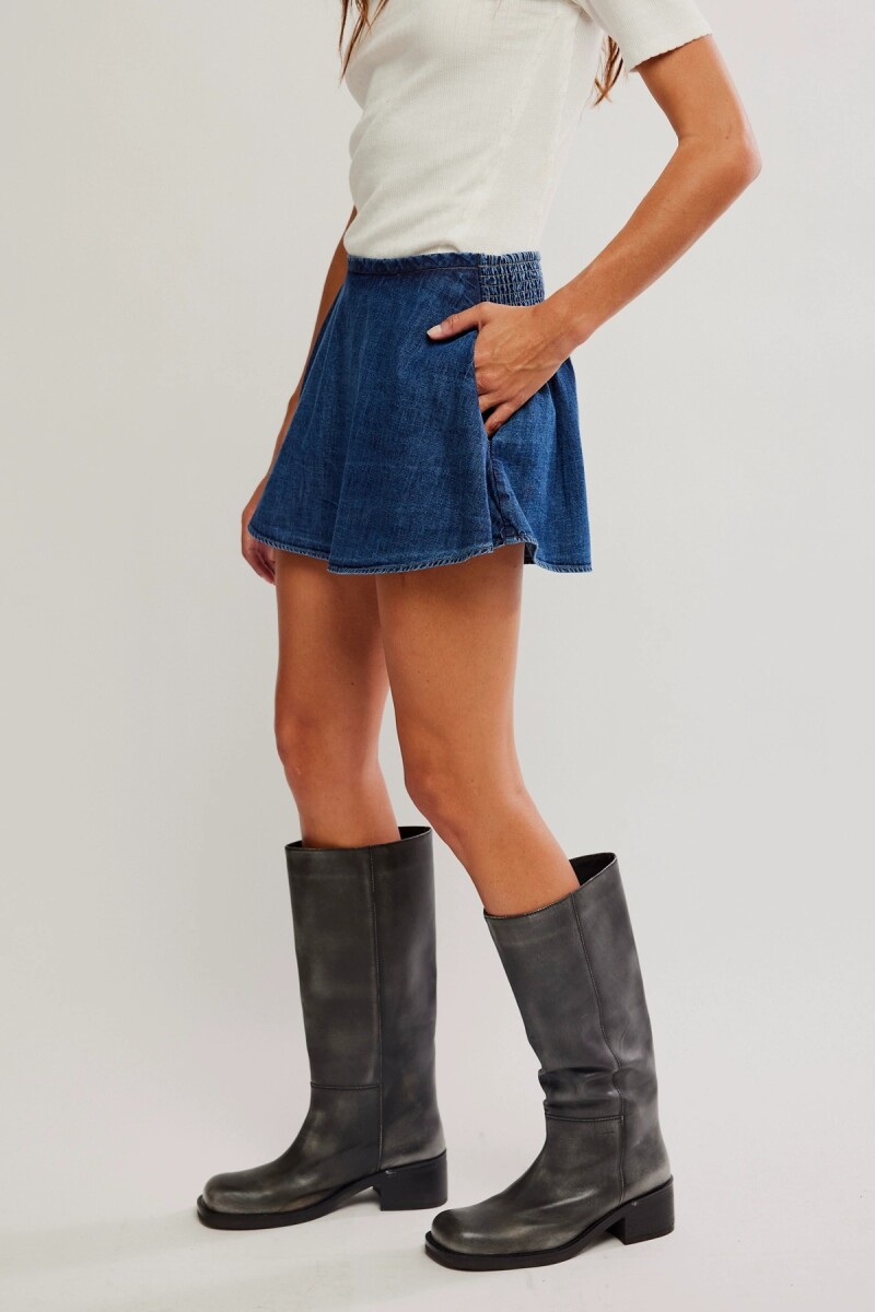 PARADISE FOUND DENIM SKORT Azul