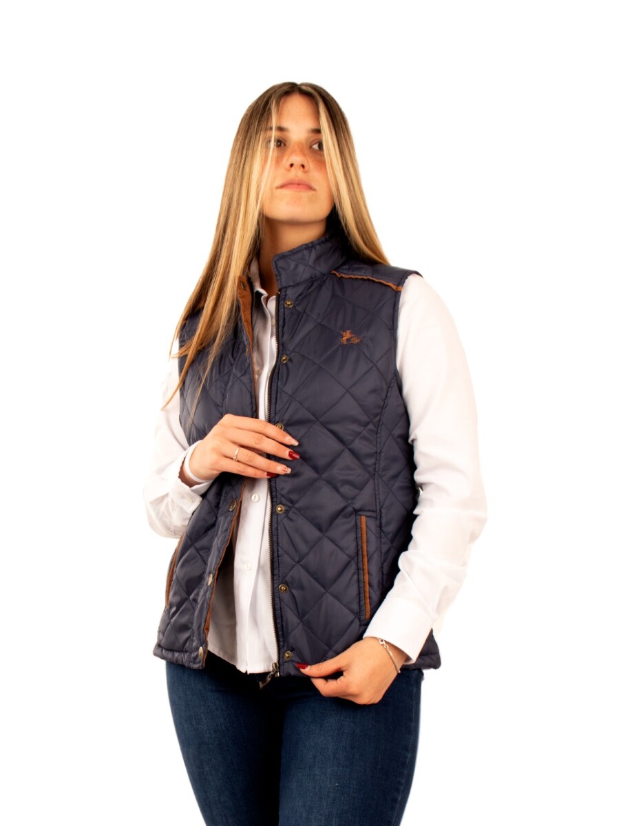 Chaleco capitoneado Dama Liviano - Azul 