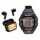 Set Reloj Deportivo Hombre + Auricular YX28 Inalámbrico BT Azul Oscuro