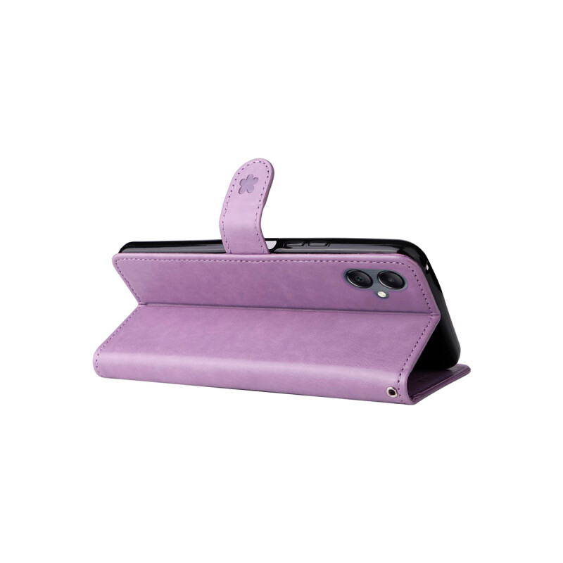 Flip cover Samsung Galaxy A05 diseño gato púrpura Flip Cover Samsung Galaxy A05 Diseño Gato Púrpura