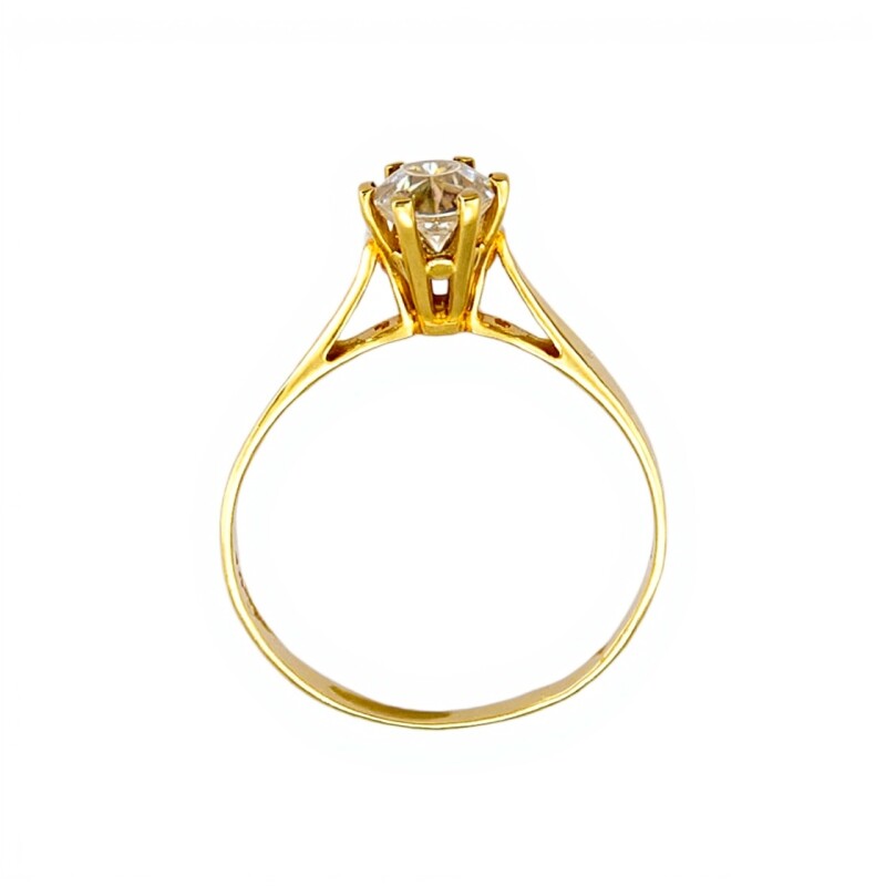 Anillo Solitario-Oro bajo-Piedra Zirconia-AN8095 conpiedra