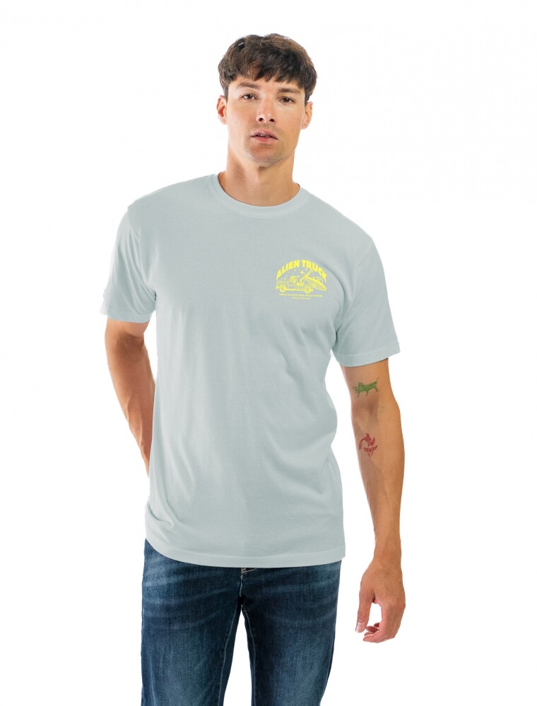 Remera Estampada Cuello Base Jean/ Vehiculo 061
