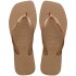 Ojotas Havaianas Slim Square Logo Metallic Dorado