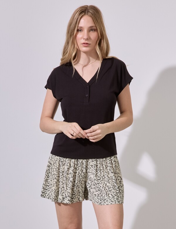 Remera Modal NEGRO