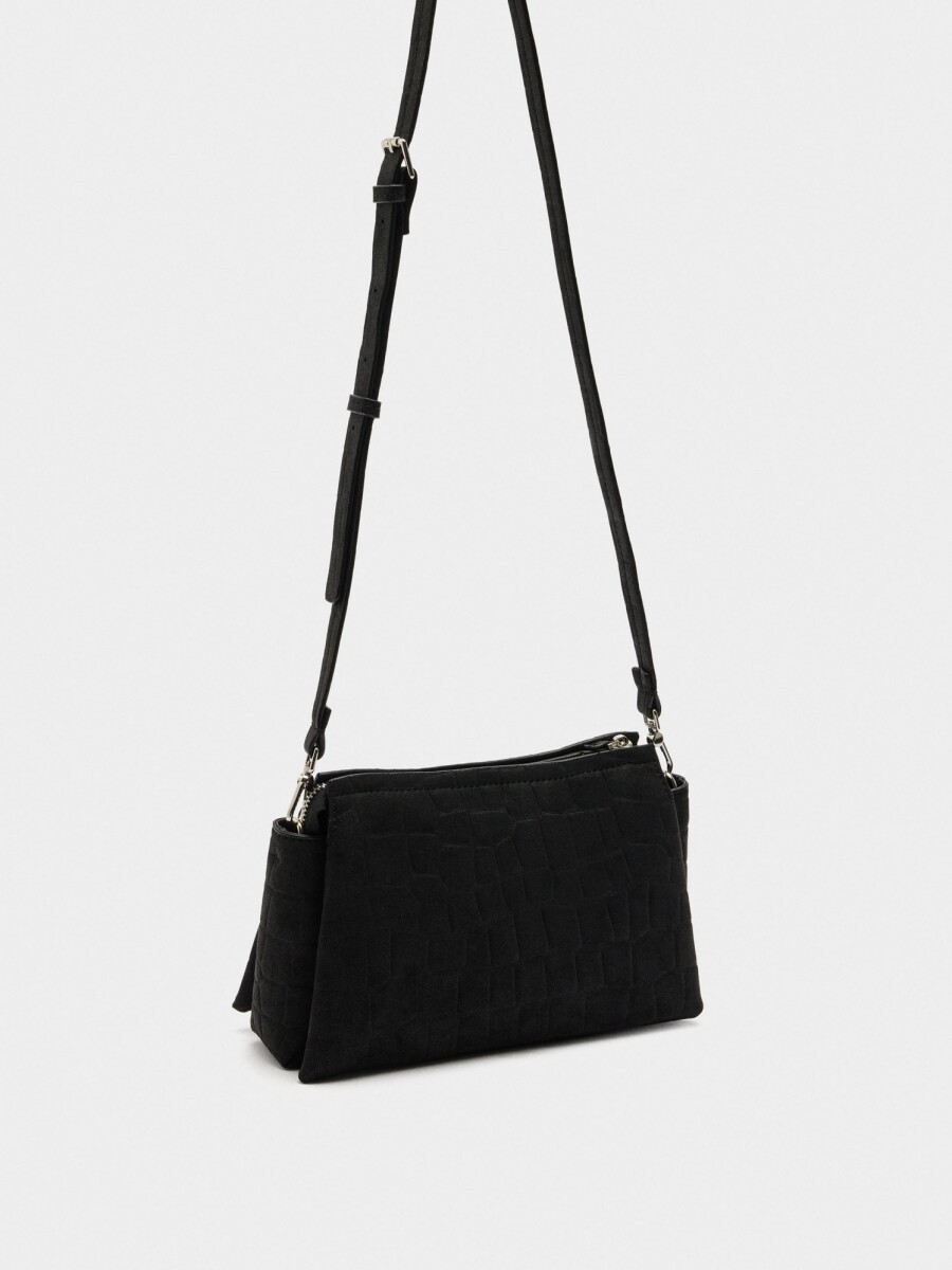 Bolso Bandolera Grabado Animal negro