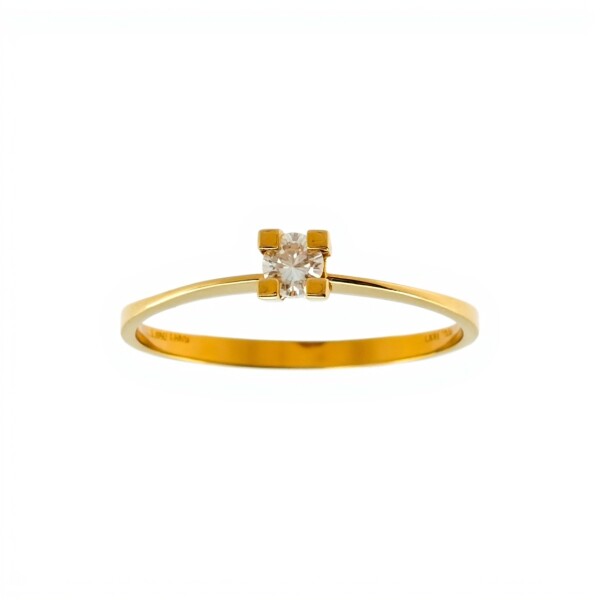 Anillo Solitario-Oro Bajo-Piedra zirconia-AN8076 conpiedra