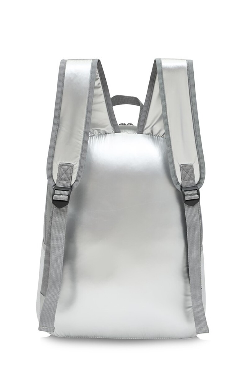 Mochila metalizada Plateado