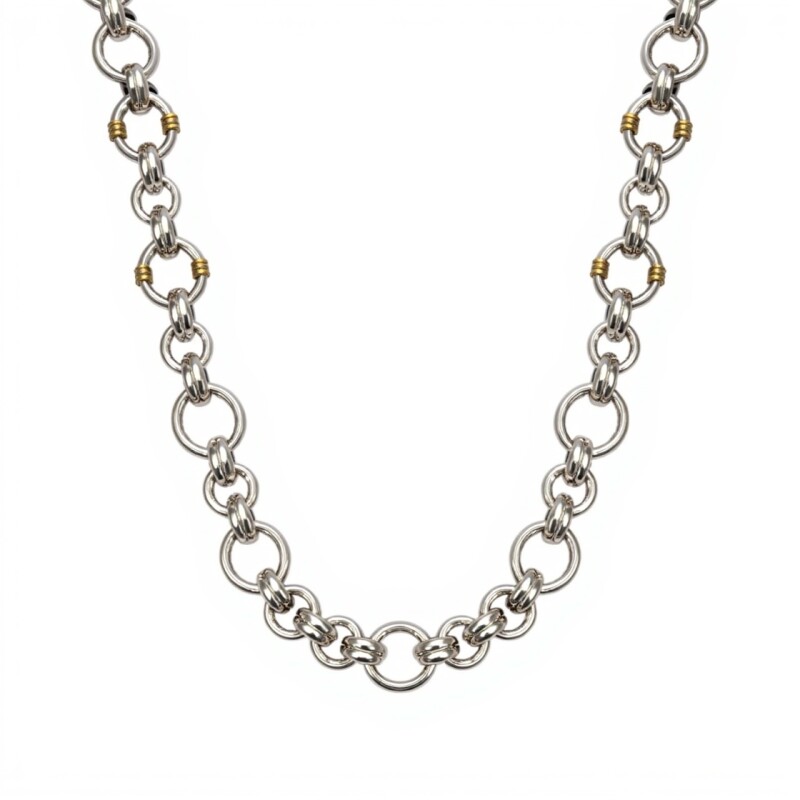 Cadena Rolo - Plata 925 y oro - sin piedra - CD3602 sinpiedra