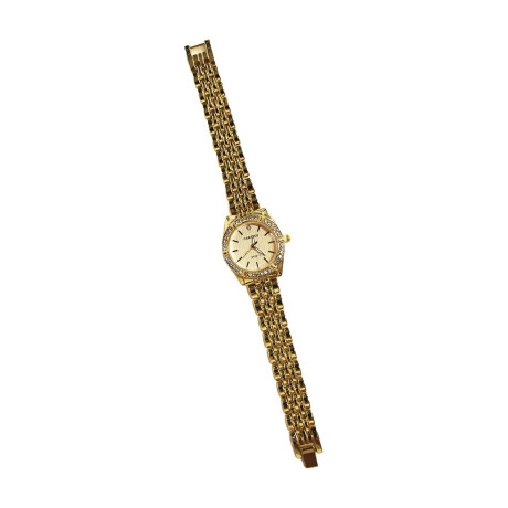 Reloj Pulsera para Mujer Diseño Elegante Clásico con Brillos Dorado