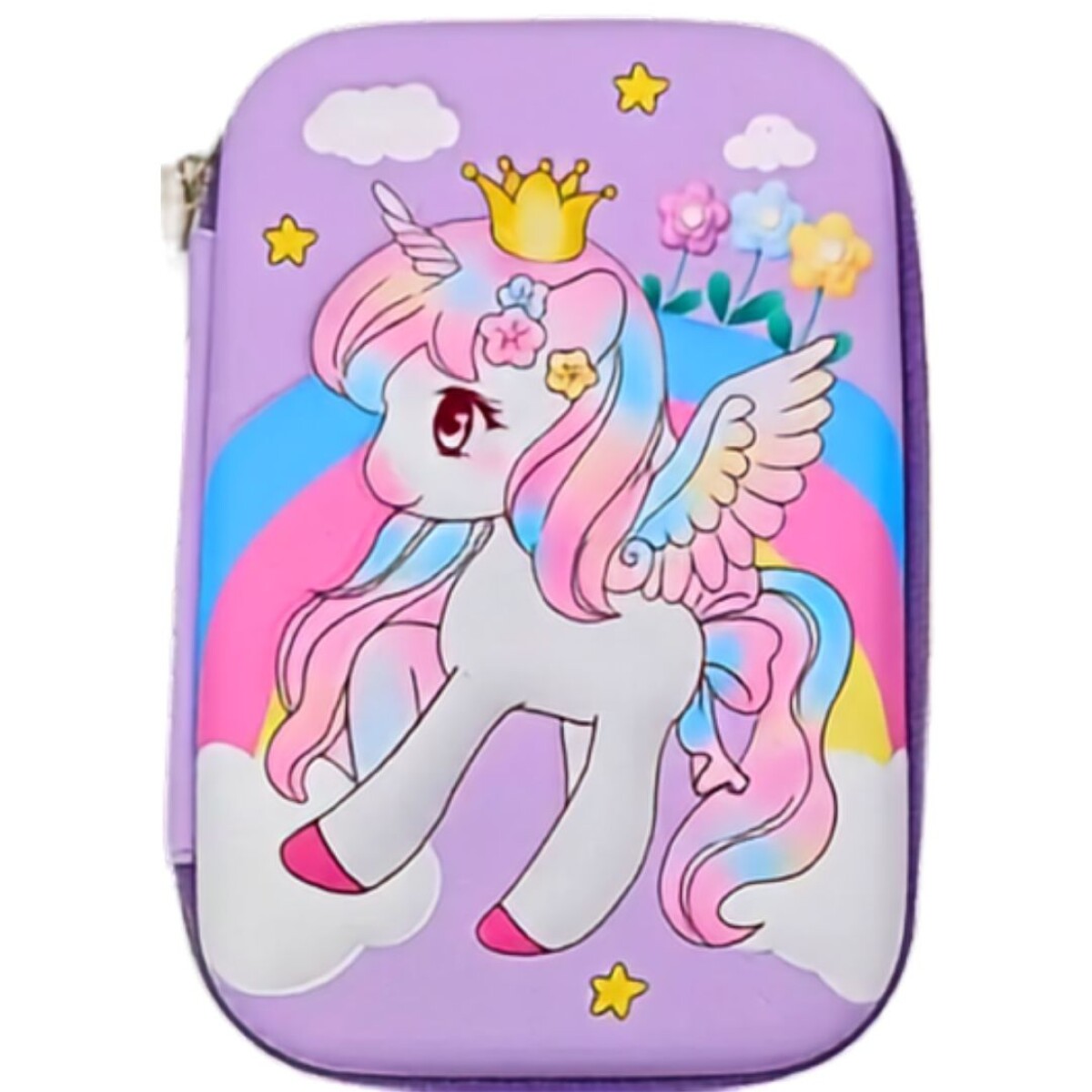 Cartucheras Escolares 1piso estampados 3D Niña - UNICORNIO LILA 