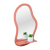 Espejo decorativo con estante Rosa