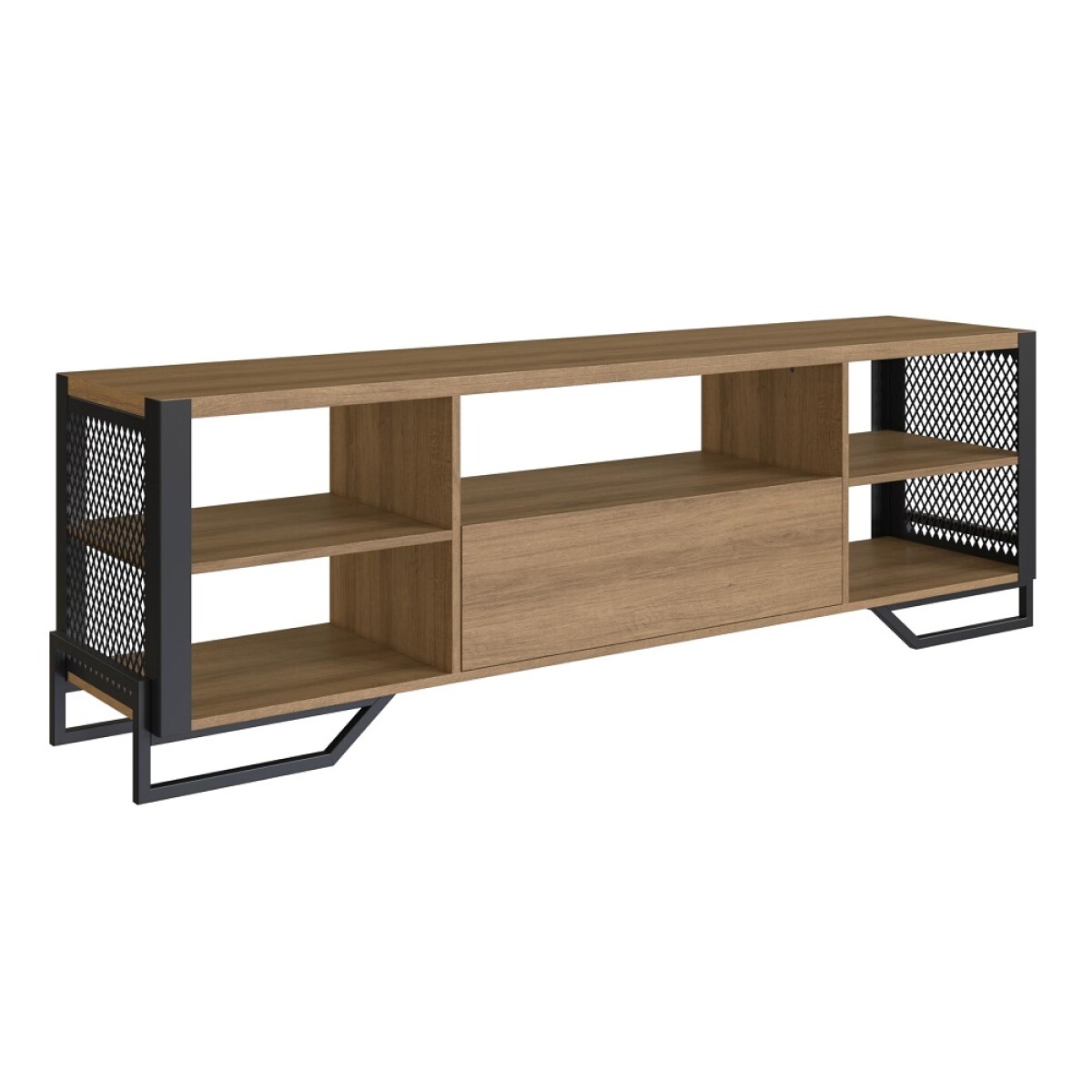 RACK TIPO INDUSTRIAL - 1 CAJON MIEL C/REJILLA NEGRA 