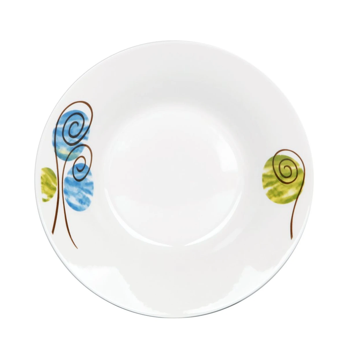 PLATO HONDO PORCELANA 20CM CIRCULOS 