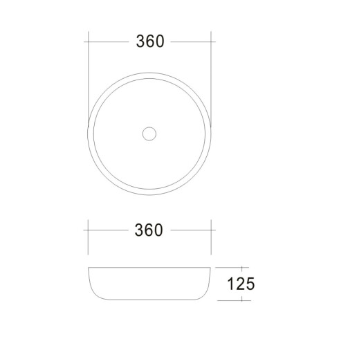 Bacha De Apoyo, Marmolada,36X36X12.5,Con Válvula. GAMAS DE GRIS