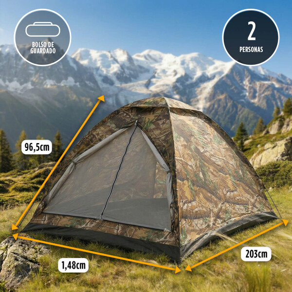 Carpa Camping Iglu 2 Personas Autoarmado Mosquitero 200x150 Imback Color Camuflado Carpa Camping Iglu 2 Personas Autoarmado Mosquitero 200x150 Imback Color Camuflado