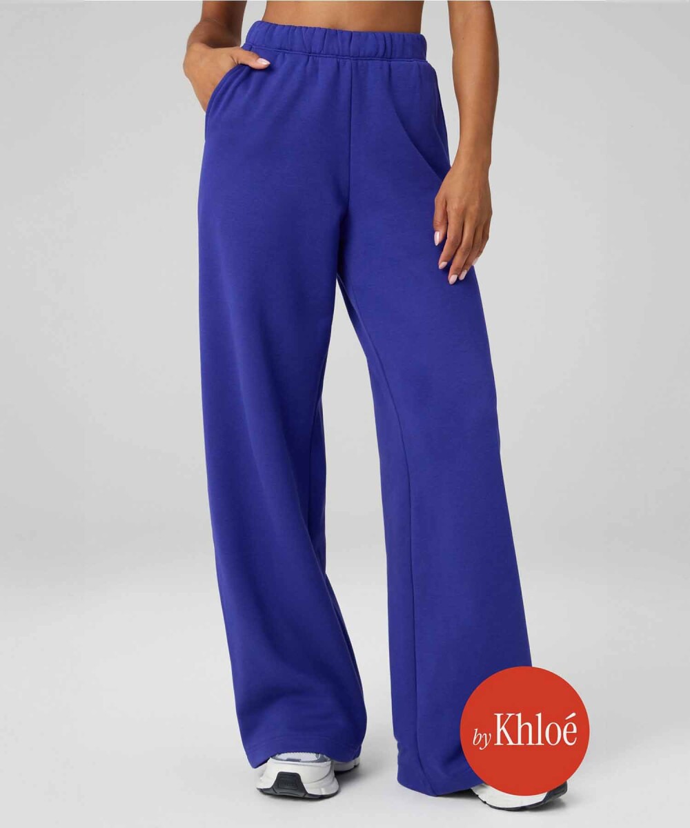 Pantalón Wide Leg Cozy Fleece Sweatpant Mujer - Nightfall 