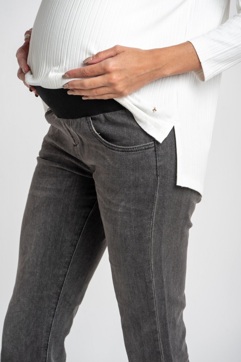 Flare Mamá Denim Gris
