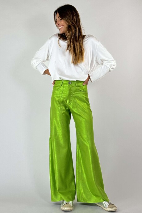 PANTALON JACINTO METALIZADO Verde Manzana
