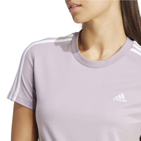 REMERA adidas ESSENTIALS 3 FRANJAS AJUSTADA PURPLE