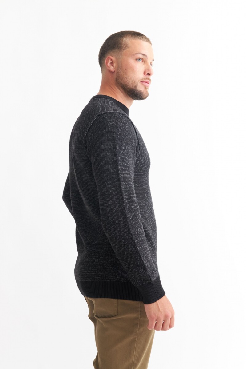 Sweater melange NEGRO